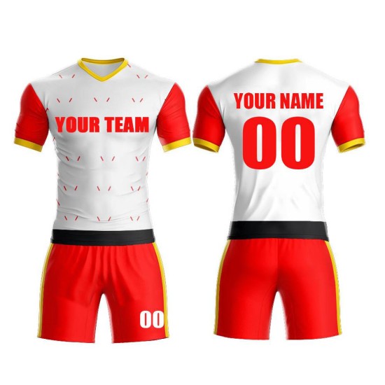 Breathable Soccer Wear Kit Custom Football Jerseys Soccer T-shirt Uniform Sublimated 2 Piece Soccer Jersey Set