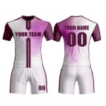 Custom Sublimation White Navy Soccer Jersey Football Shirt Kids' Set Custom Name Garment Dyed Techniques for Sports Uniforms